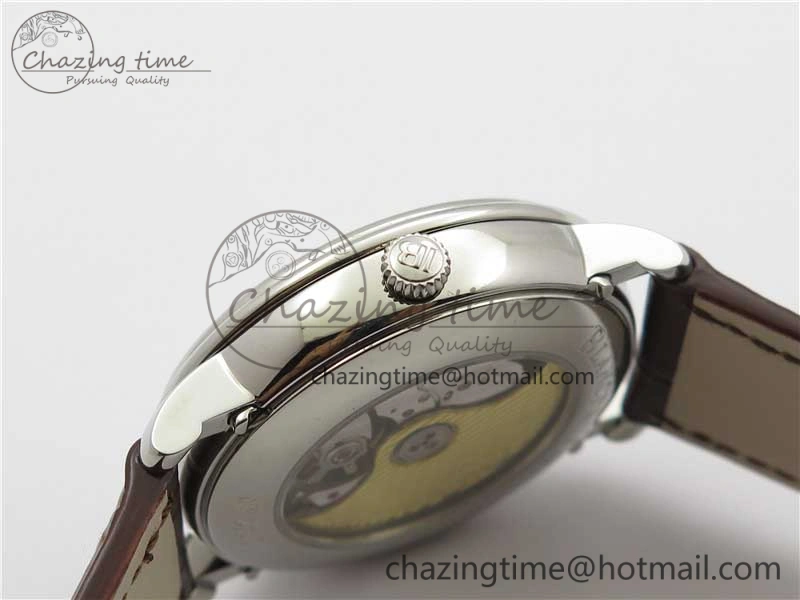 ZipUp Villeret 6654 SS Complicated Function OMF 1:1 Best Edition White Dial on Brown Leather Strap A6654 V 5270