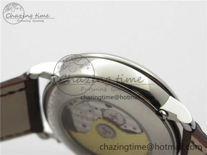 ZipUp Villeret 6654 SS Complicated Function OMF 1:1 Best Edition White Dial on Brown Leather Strap A6654 V 5270