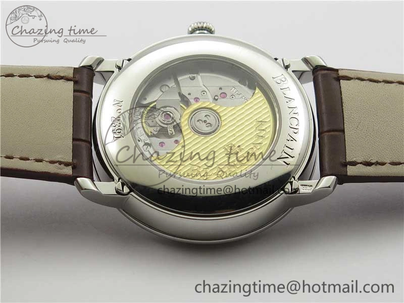 ZipUp Villeret 6654 SS Complicated Function OMF 1:1 Best Edition White Dial on Brown Leather Strap A6654 V 5270