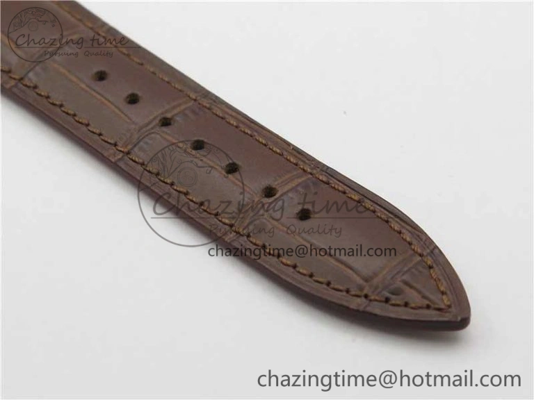 ZipUp Villeret 6654 SS Complicated Function OMF 1:1 Best Edition White Dial on Brown Leather Strap A6654 V 5270