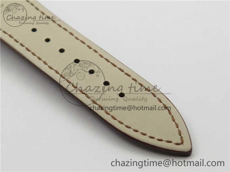 ZipUp Villeret 6654 SS Complicated Function OMF 1:1 Best Edition White Dial on Brown Leather Strap A6654 V 5270
