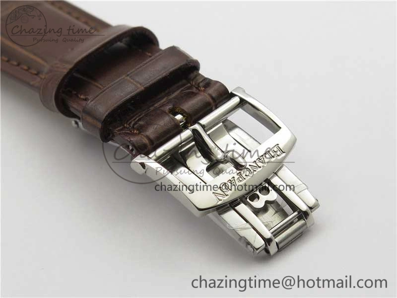 ZipUp Villeret 6654 SS Complicated Function OMF 1:1 Best Edition White Dial on Brown Leather Strap A6654 V 5270