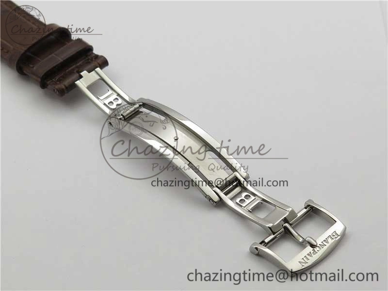 ZipUp Villeret 6654 SS Complicated Function OMF 1:1 Best Edition White Dial on Brown Leather Strap A6654 V 5270