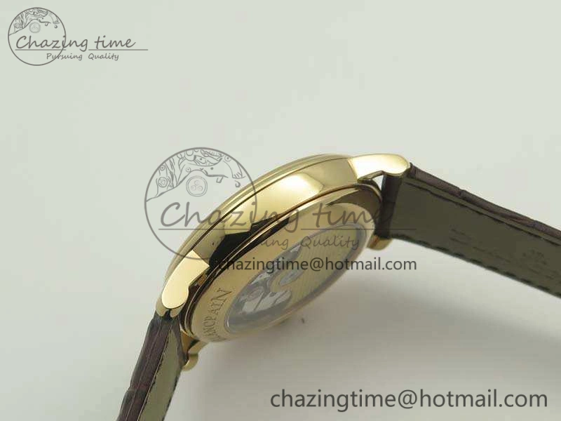 GoAnywhere Villeret 6669 RG HG 1:1 Best Edition White Dial On Leather Strap V 8096