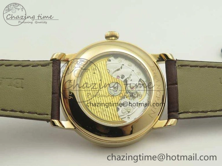 GoAnywhere Villeret 6669 RG HG 1:1 Best Edition White Dial On Leather Strap V 8096