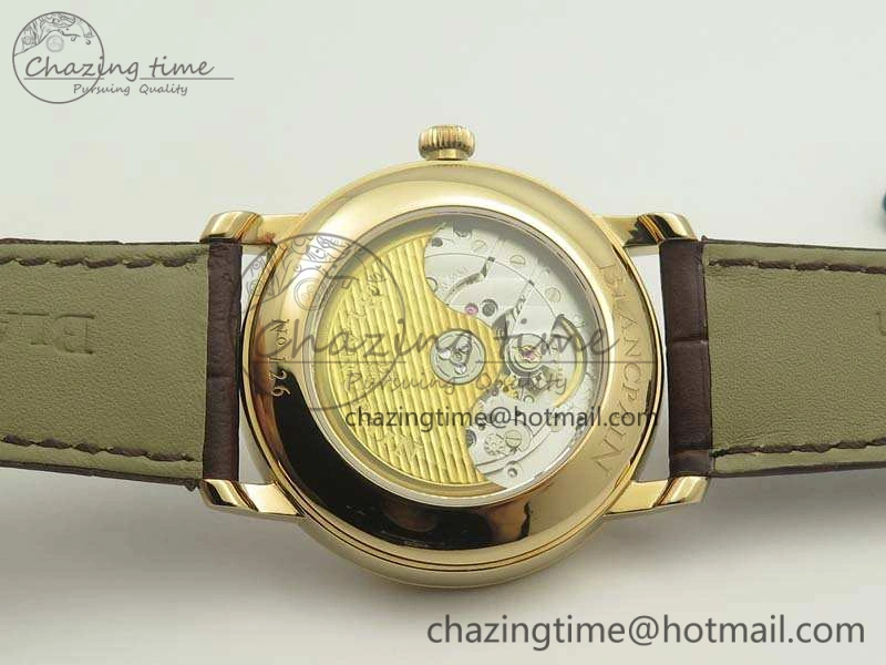 GoAnywhere Villeret 6669 RG HG 1:1 Best Edition White Dial On Leather Strap V 8096