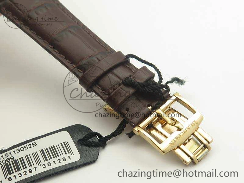 GoAnywhere Villeret 6669 RG HG 1:1 Best Edition White Dial On Leather Strap V 8096