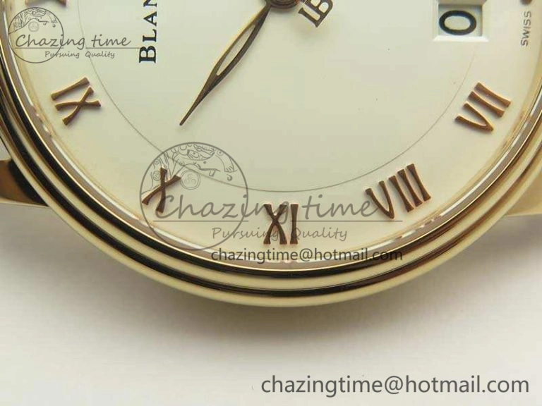 GoAnywhere Villeret 6669 RG HG 1:1 Best Edition White Dial On Leather Strap V 8096