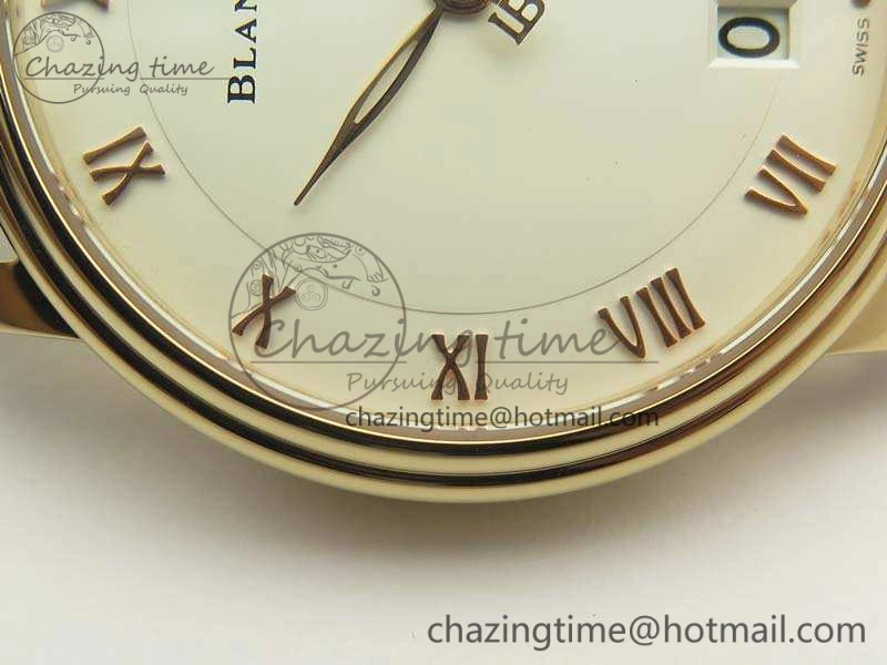 GoAnywhere Villeret 6669 RG HG 1:1 Best Edition White Dial On Leather Strap V 8096