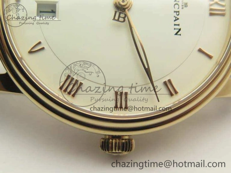 GoAnywhere Villeret 6669 RG HG 1:1 Best Edition White Dial On Leather Strap V 8096