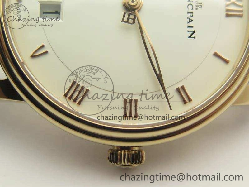 GoAnywhere Villeret 6669 RG HG 1:1 Best Edition White Dial On Leather Strap V 8096