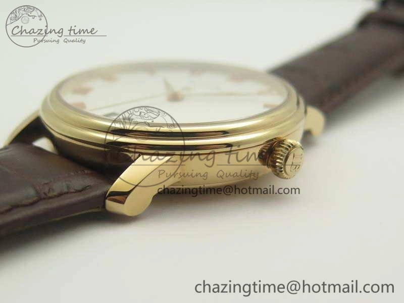 GoAnywhere Villeret 6669 RG HG 1:1 Best Edition White Dial On Leather Strap V 8096