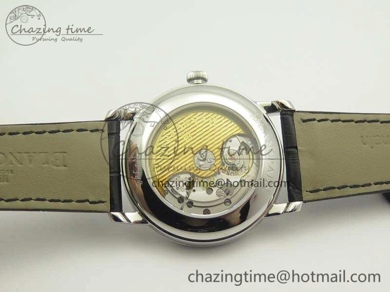 Durable Villeret 6669 SS HG 1:1 Best Edition White Dial On Leather Strap V 5294