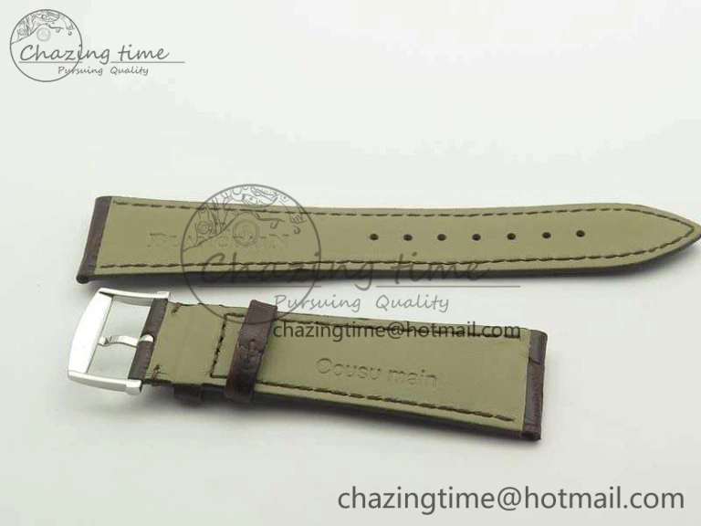 Durable Villeret 6669 SS HG 1:1 Best Edition White Dial On Leather Strap V 5294
