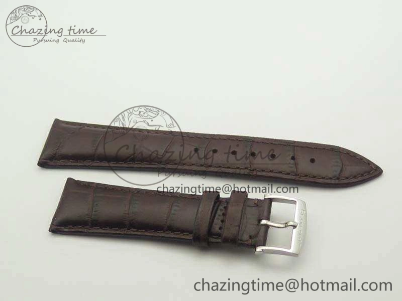 Durable Villeret 6669 SS HG 1:1 Best Edition White Dial On Leather Strap V 5294