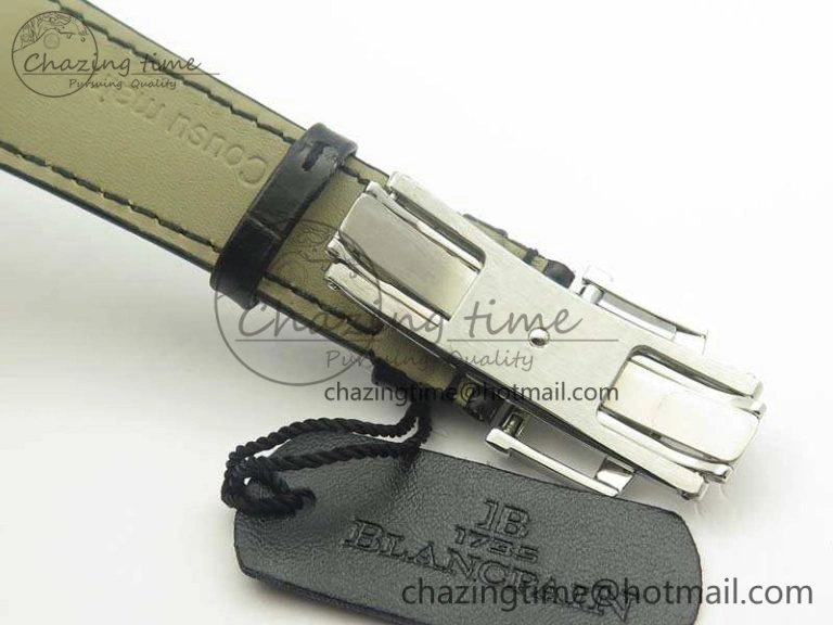 Durable Villeret 6669 SS HG 1:1 Best Edition White Dial On Leather Strap V 5294