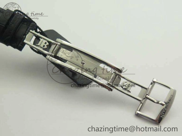 Durable Villeret 6669 SS HG 1:1 Best Edition White Dial On Leather Strap V 5294
