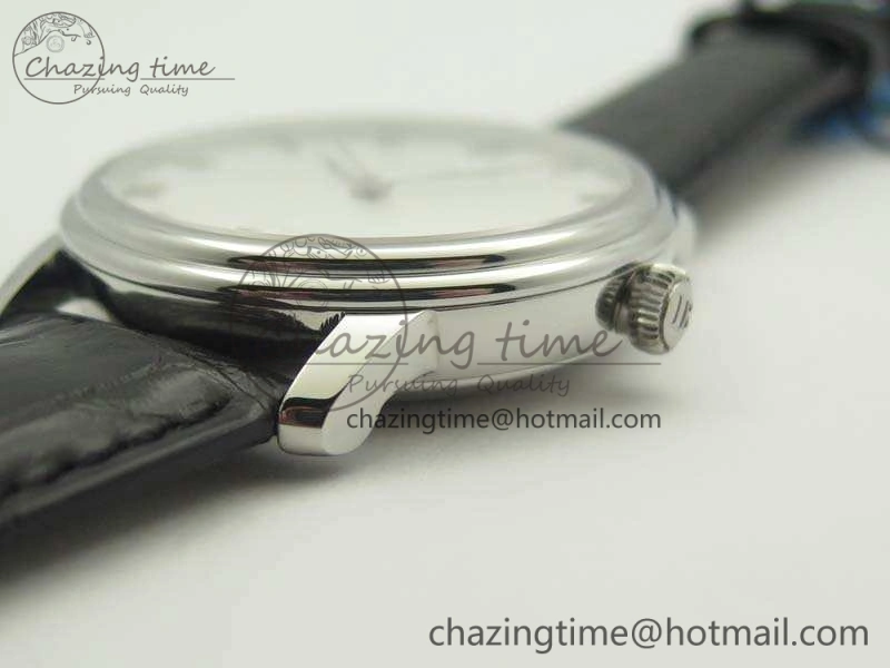 Durable Villeret 6669 SS HG 1:1 Best Edition White Dial On Leather Strap V 5294