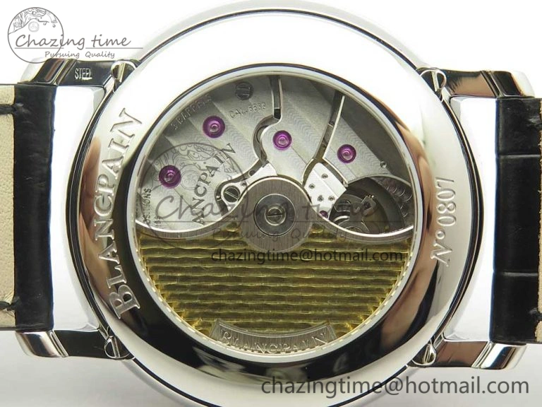 Youthful Villeret Quantième Complet 8 Jours SS Complicated Function OMF 1:1 Best Edition White Dial on Black Leather Strap A 5281