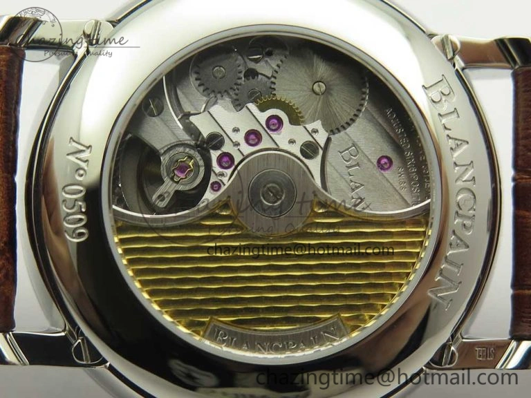 Upgraded Villeret Quantième Complet 8 Jours SS Complicated Function OMF 1:1 Best Edition White Dial on Brown Leather Strap A 7983