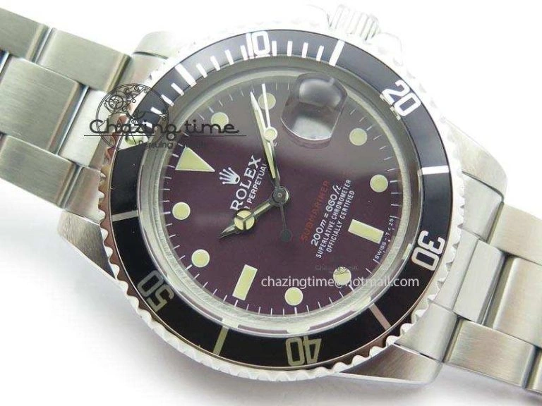 Vintage 1680 Best Edition Red Submariner 200m=660ft A2836 (Superlumed dial and hands) Youthful 3918