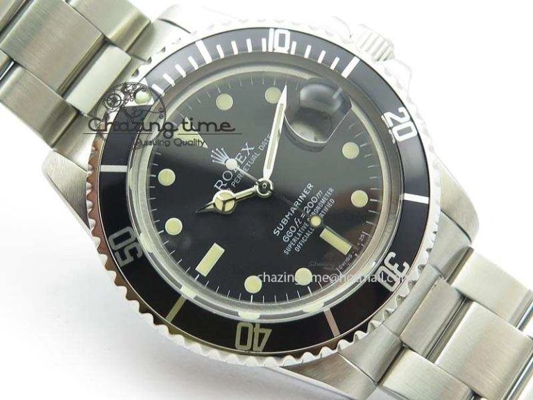 Sporty Vintage 1680 Best Edition White Submariner 660ft 200m A2836 (Superlumed Dial And Hands) 3919