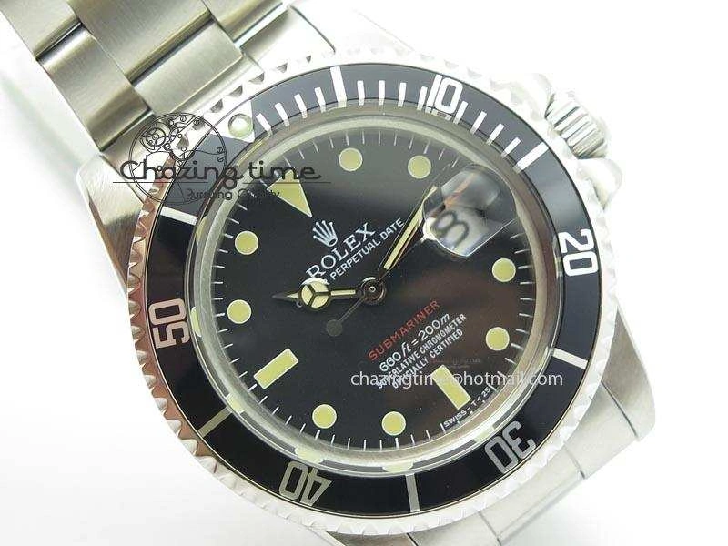 Vintage 1680 Best Edition black Submariner 660ft 200m A2836 (Superlumed Dial And Hands) Casual 3921