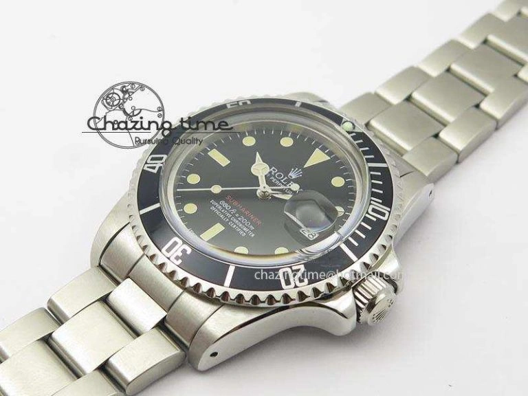 Vintage 1680 Best Edition black Submariner 660ft 200m A2836 (Superlumed Dial And Hands) Casual 3921