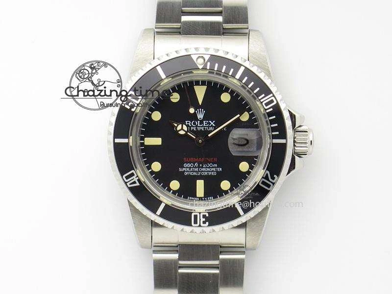 Sporty Vintage 1680 JKF Best Edition Red Submariner On Bracelet A 3982