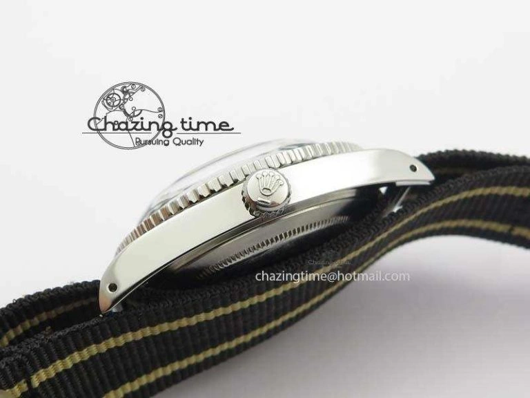 Vintage 1680 Submariner No Date SS Black Dial On Nylon Strap A OnTrend 3854