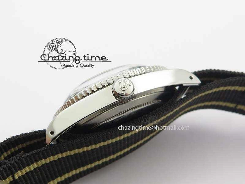 Vintage 1680 Submariner No Date SS Black Dial On Nylon Strap A OnTrend 3854