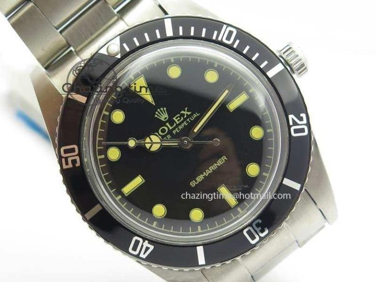 Vintage 1680 Submariner No Date SS Black Dial On SS Bracelet A FashionForward 3853