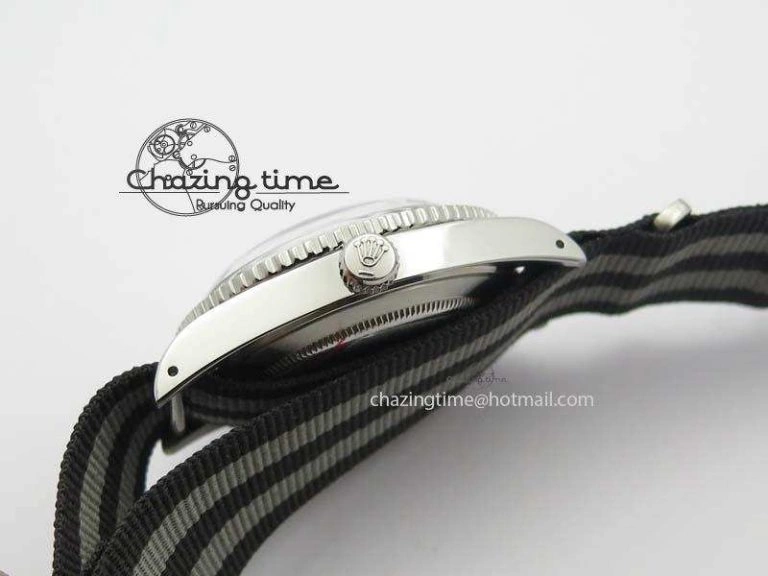 Unique Vintage 1680 Submariner No Date SS White Dial On Nylon Strap A 3857