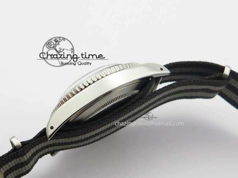 Unique Vintage 1680 Submariner No Date SS White Dial On Nylon Strap A 3857