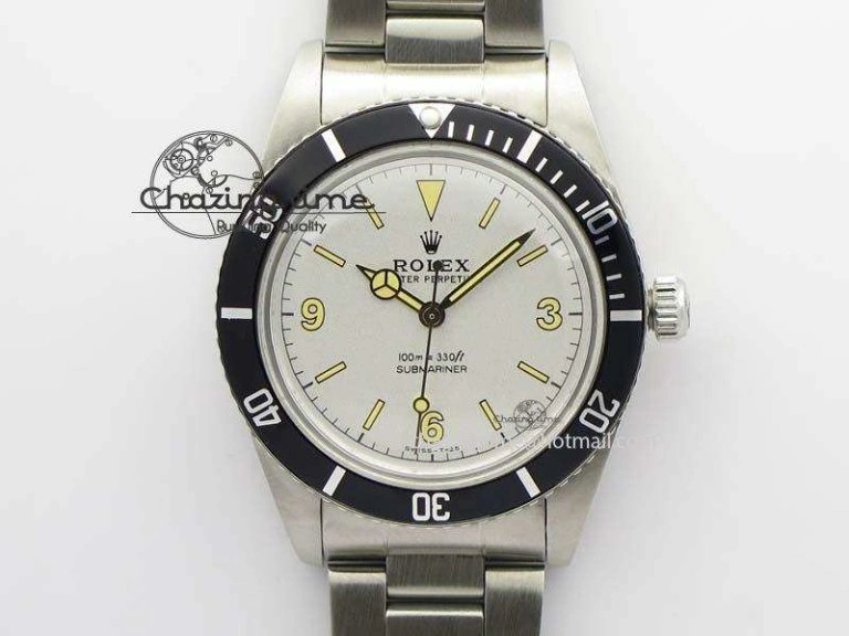 Practical Vintage 1680 Submariner No Date SS White Dial On SS Bracelet A 3855