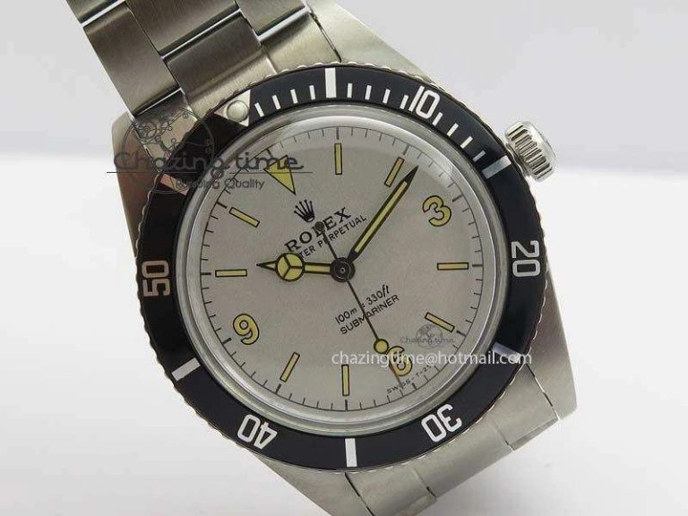 Practical Vintage 1680 Submariner No Date SS White Dial On SS Bracelet A 3855