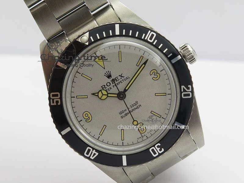Practical Vintage 1680 Submariner No Date SS White Dial On SS Bracelet A 3855