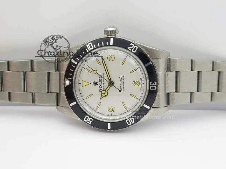 Practical Vintage 1680 Submariner No Date SS White Dial On SS Bracelet A 3855