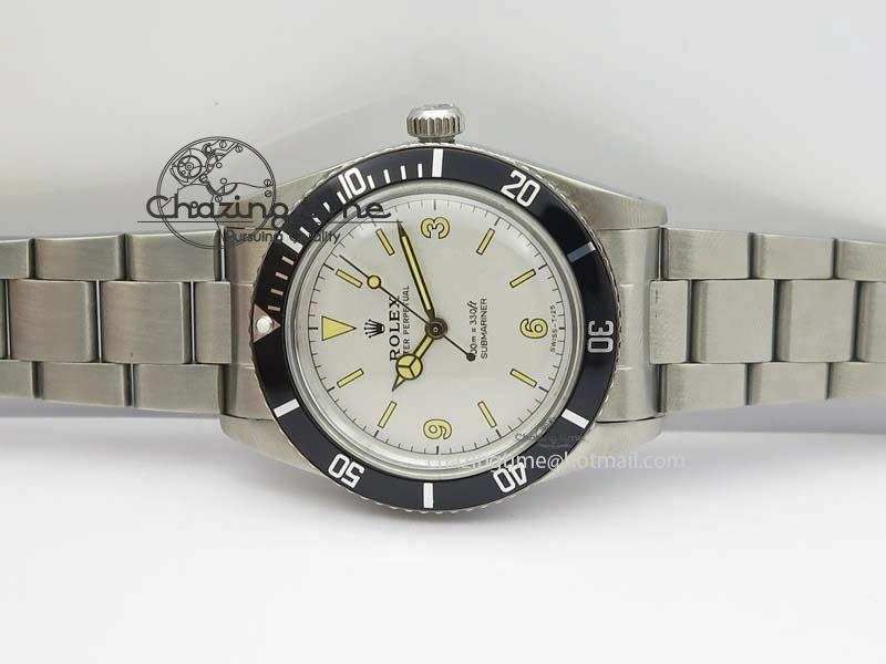 Practical Vintage 1680 Submariner No Date SS White Dial On SS Bracelet A 3855