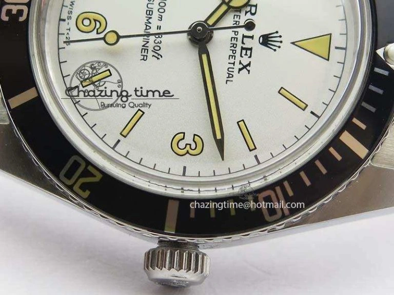 Practical Vintage 1680 Submariner No Date SS White Dial On SS Bracelet A 3855