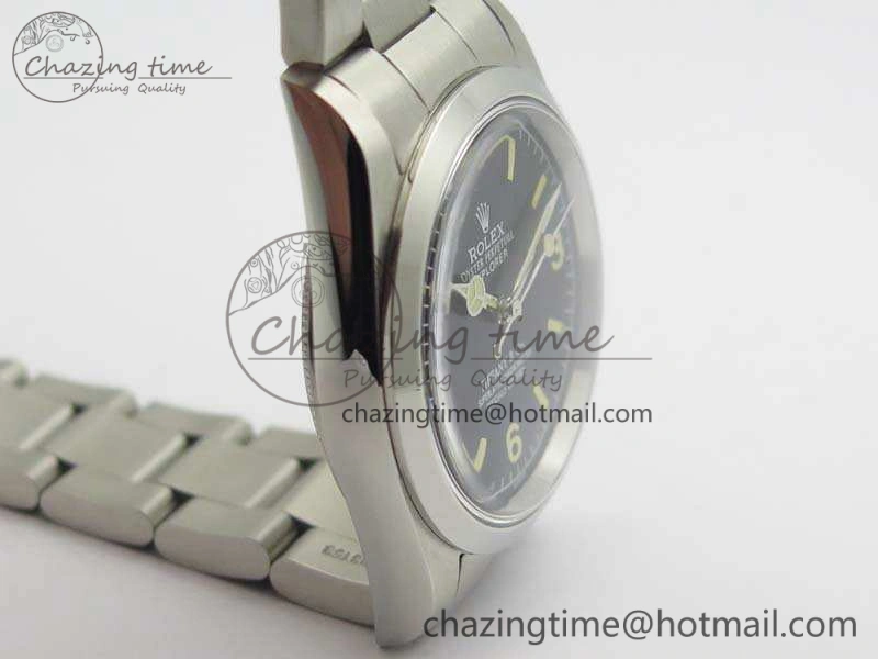 Vibrant Vintage Explorer Ref.1016 Tiffany Black Dial Cream Markers On SS Bracelet A23J 3546