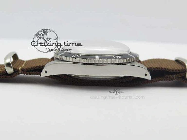 ZeroBulk Vintage Oyster Submariner No Date SS Black Dial On Nylon Strap A 3860