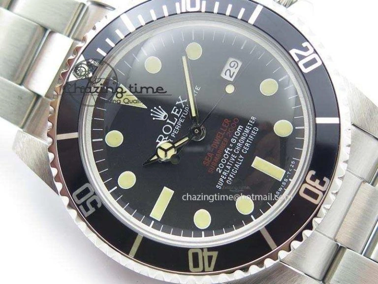 Vintage Sea Dweller 1665 Best Edition Double Red A2836 (Superlumed dial and hands) Reliable 3917