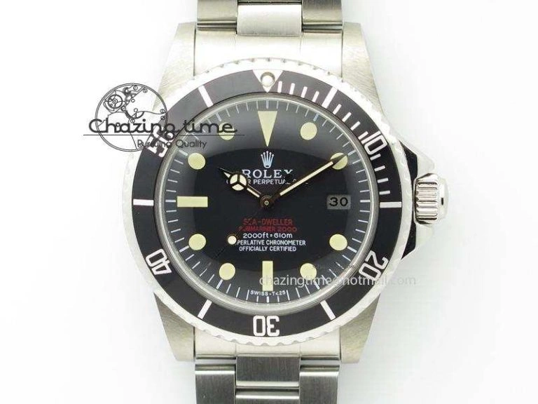 Vintage Sea Dweller 1665 JKF Best Edition Double Red On Bracelet A Unisex 3980