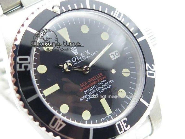 Vintage Sea Dweller 1665 JKF Best Edition Double Red On Bracelet A Unisex 3980