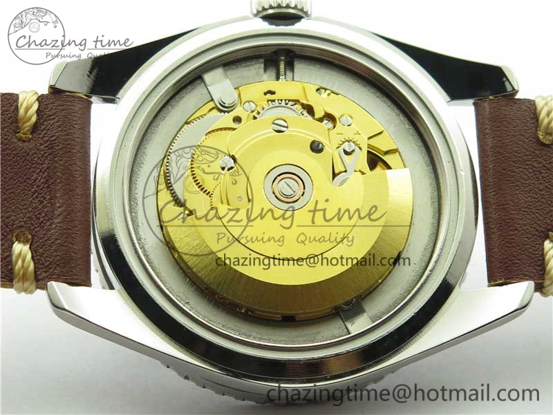 Sophisticated Vintage Seamaster 300 No Date T SS B12 Black Dial On Brown Leather Strap A2836 (Free Nylon Strap) 7910