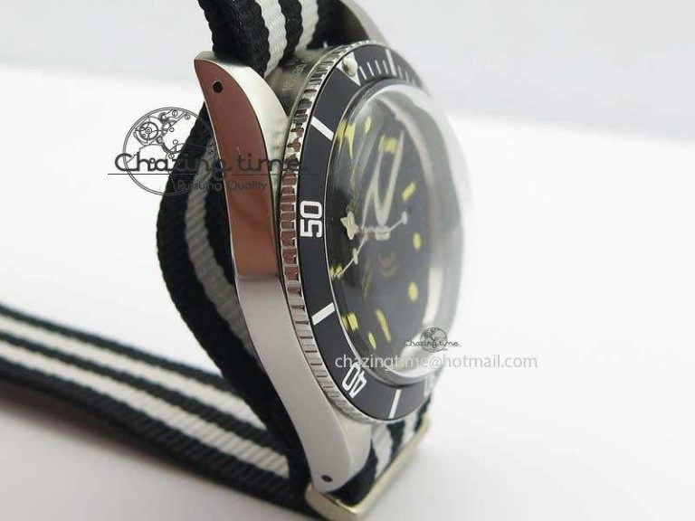 Vintage Submariner No Date SS Black Dial 200m 660ft On Nylon Strap A GoAnywhere 3861
