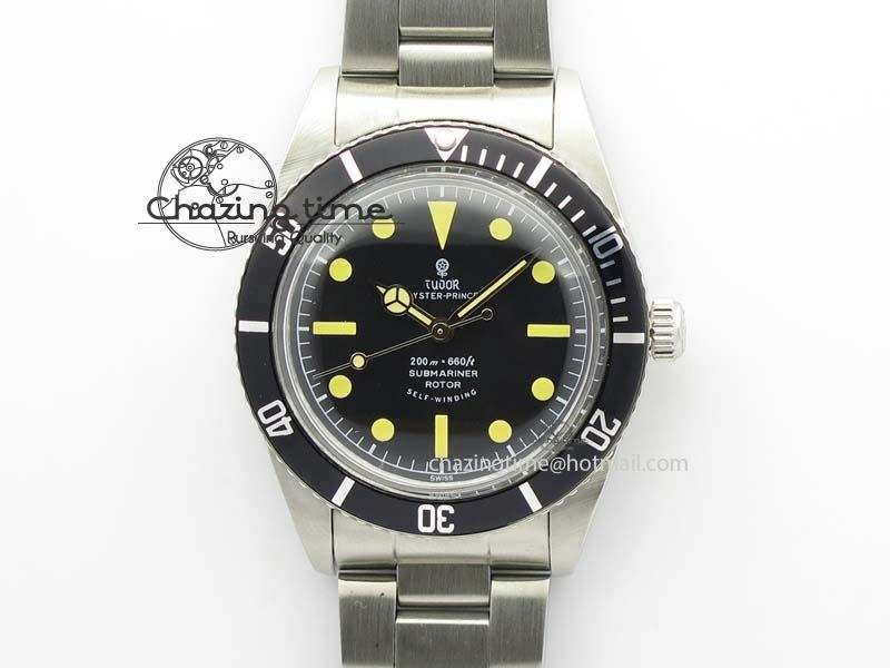 Stretchable Vintage Submariner No Date SS Black Dial 200m 660ft On SS Bracelet A 3852