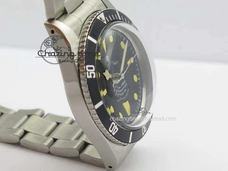 Stretchable Vintage Submariner No Date SS Black Dial 200m 660ft On SS Bracelet A 3852