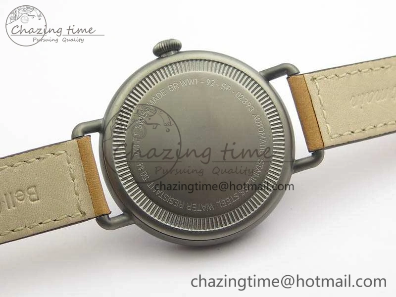 Seasonal WW1-92 Heritage 1:1 Best Edition Black Dial On Brown Leather Strap MIYOTA 5220